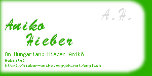 aniko hieber business card